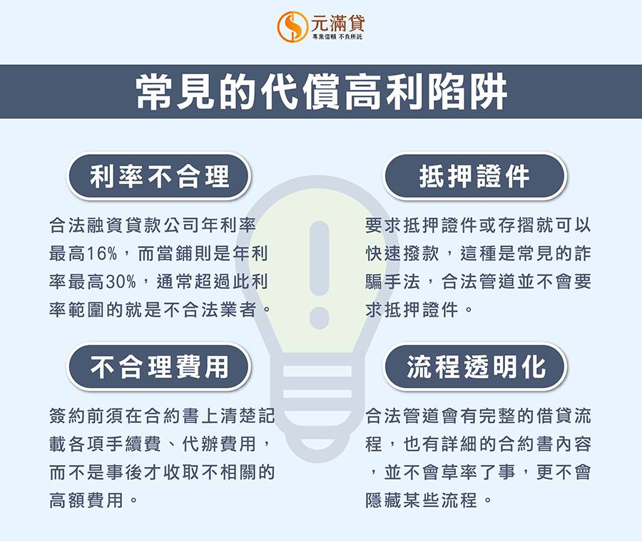 代償高利的風險有哪些?常見的注意事項